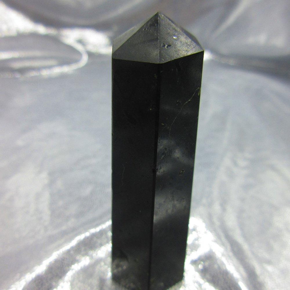 Black Tourmaline Polished Tower Generator Crystal Meditation Tool